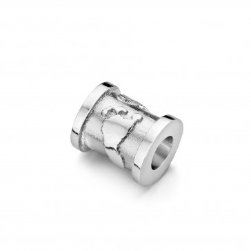 Bead goud wit/wit