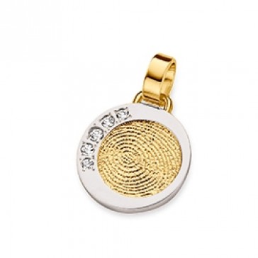 Dazzling zirconia goud geel/wit