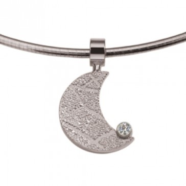 Moon zirconia goud wit/wit