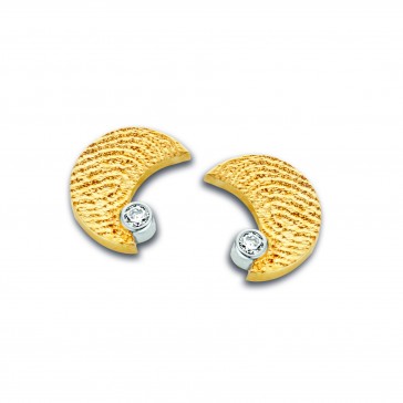 Moon zirconia goud geel/geel