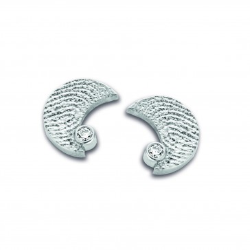 Moon zirconia goud wit/wit