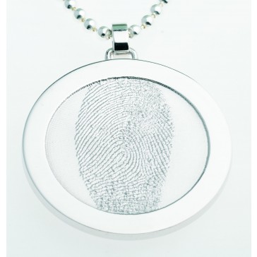 Coin L zilver 33 mm met oog